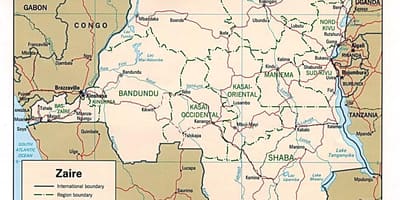Заир Afrika xəritəsi